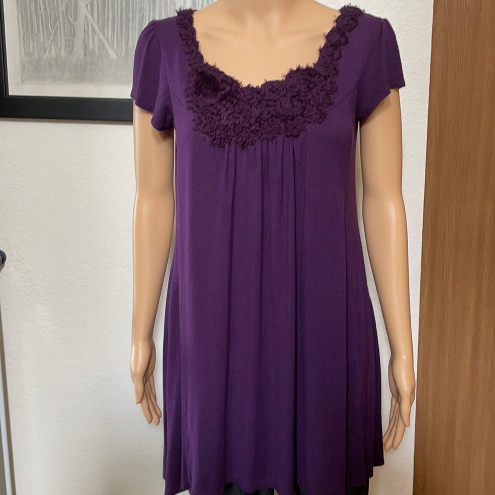 Pink Rose Purple Top